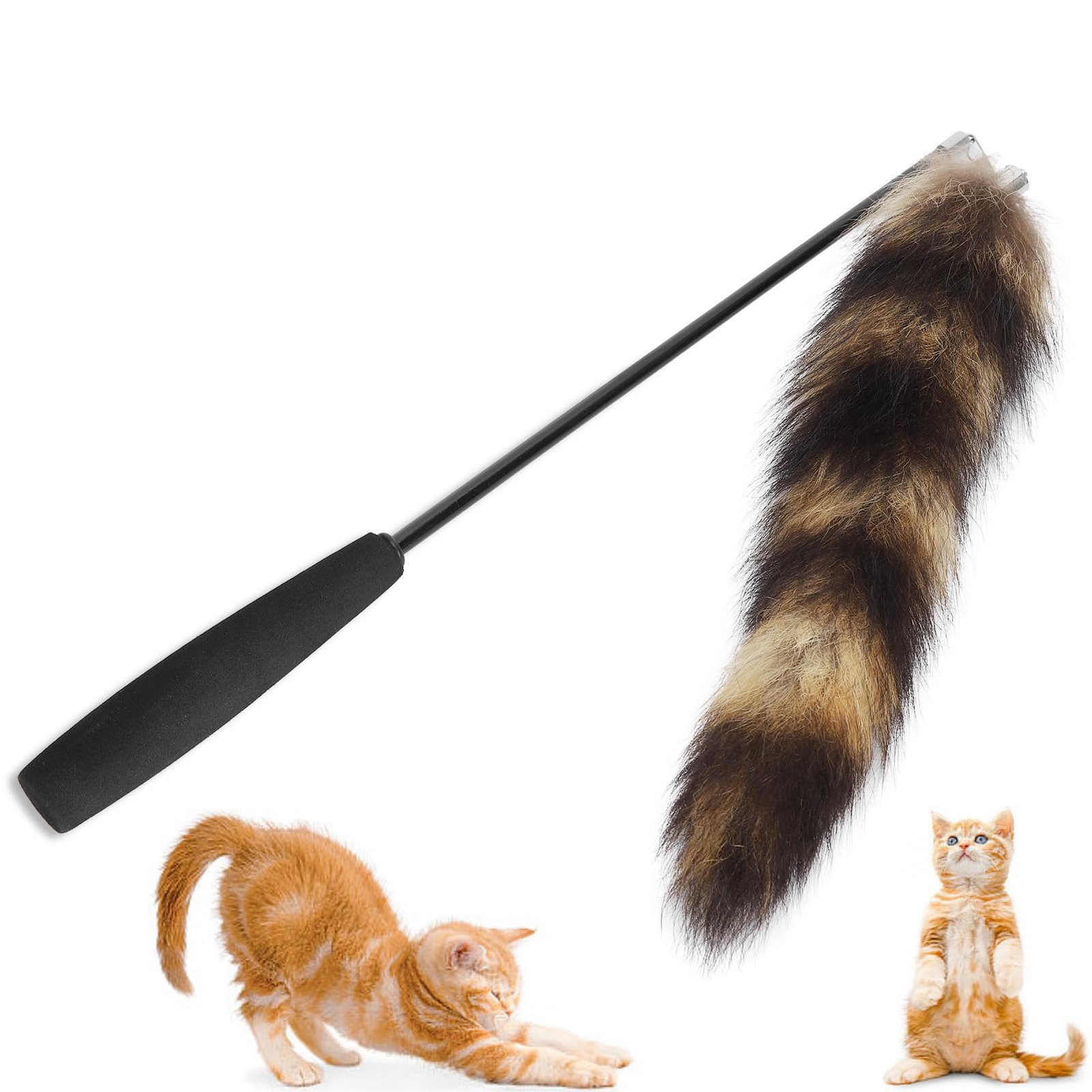 71RZxVKAfzL Interactive Cat Feather Wand Toy with Bell – Durable Cat Teaser Stick for Indoor Play & Exercise - Image 1