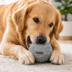 Durable Rubber Dog Chew Ball with Bone Texture | Non-Toxic Interactive Pet Toy | London Pet & Garden Centre - Image 5